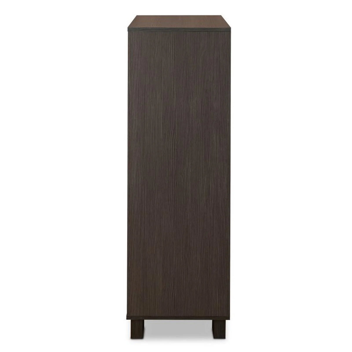 Wood 5 Drawer Chest in Walnut & Espresso O405200