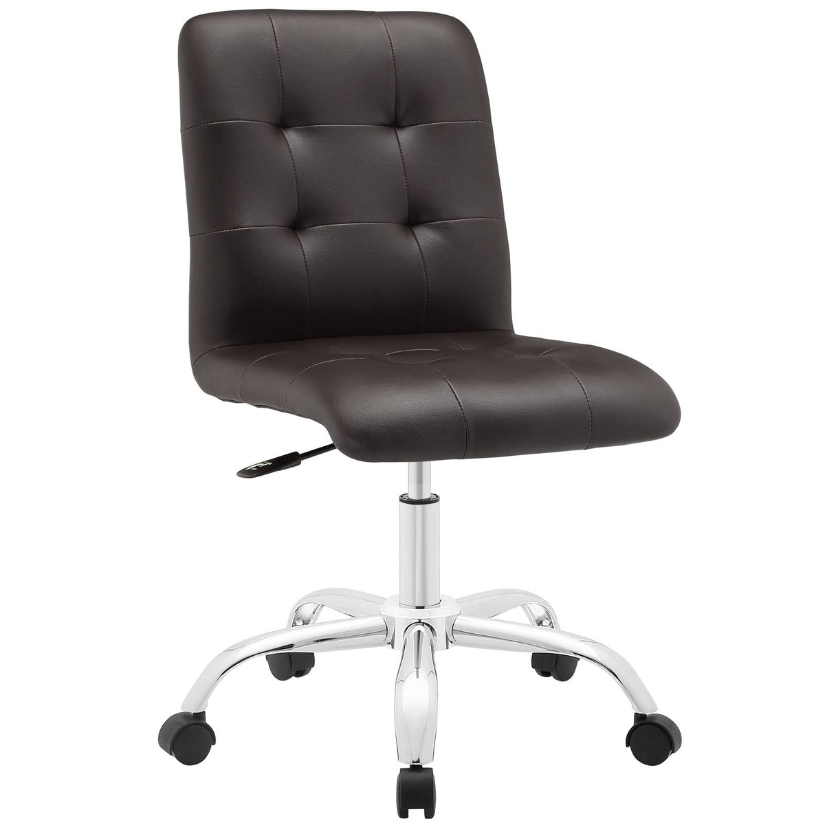 Brown Armless Mid Back Office Chair U264