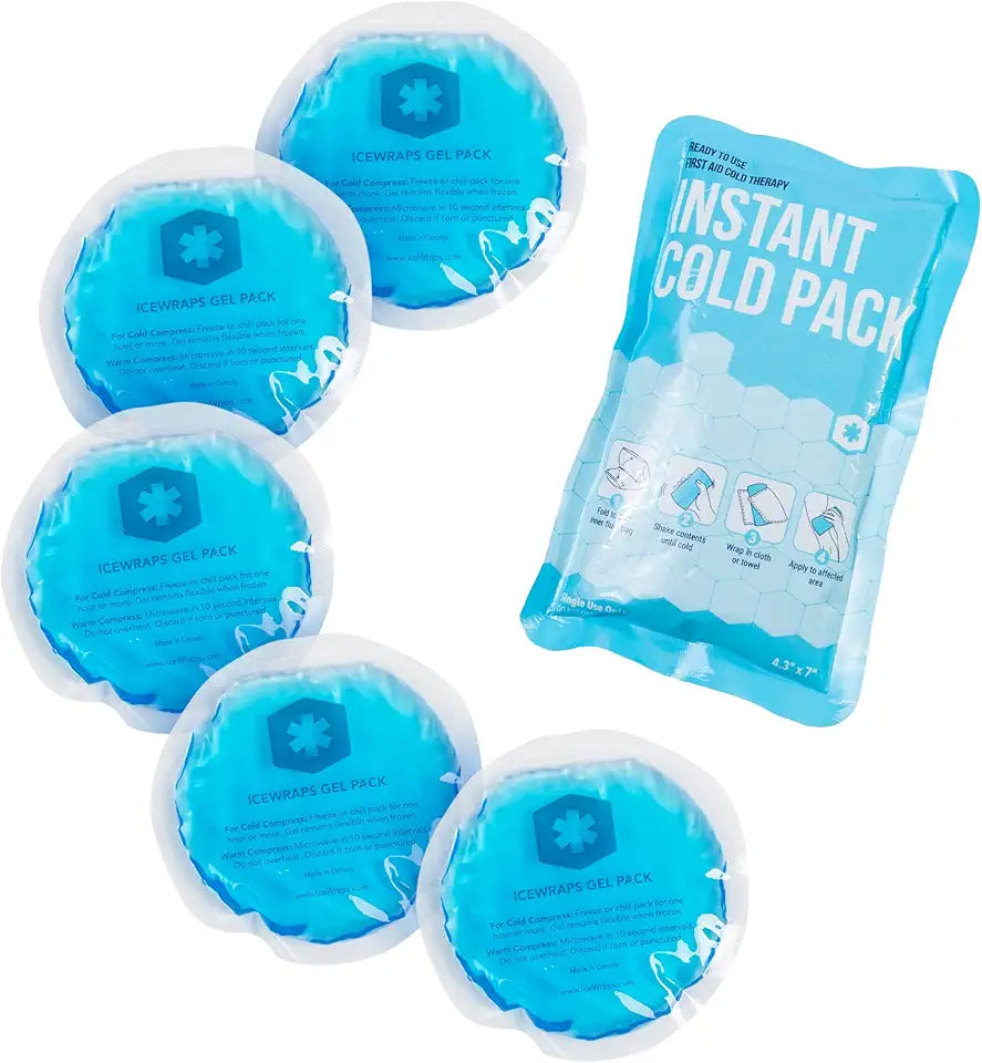 4”x7” Instant Ice Packs and 4” Round Reusable Gel Ice Packs G2777