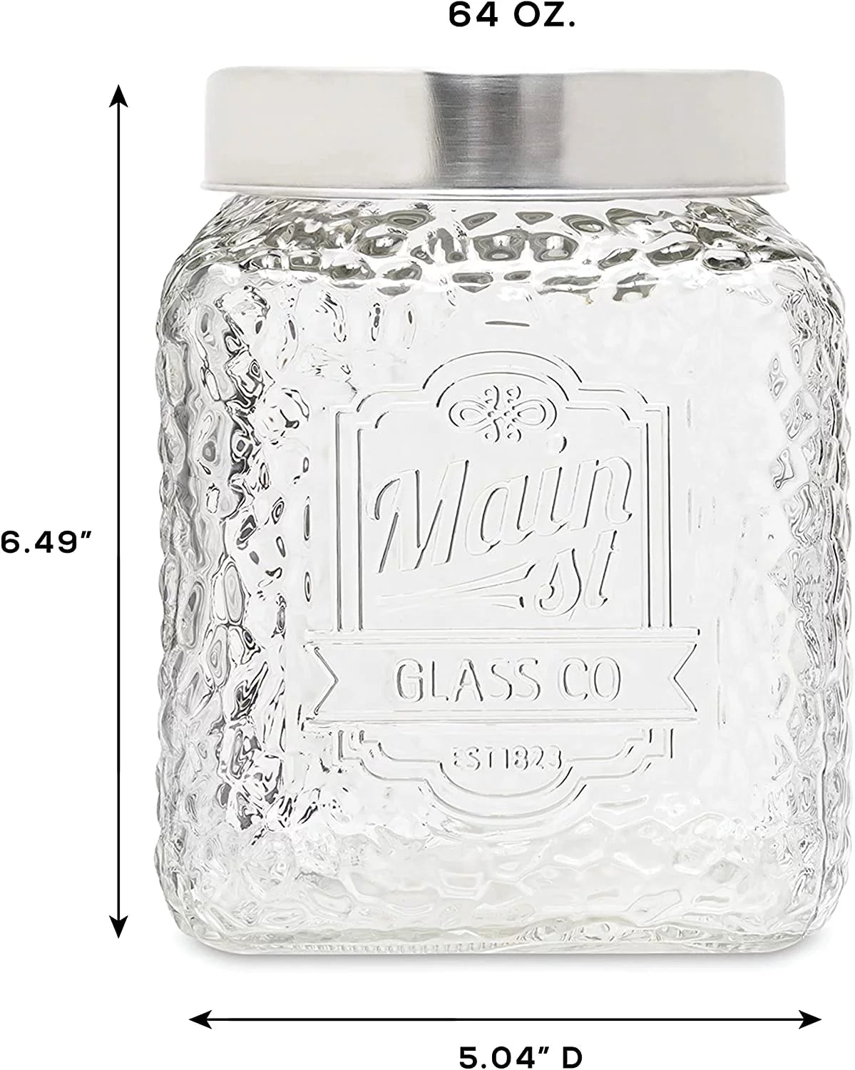 Clear Glass Storage Containers with Airtight Lid, Set of 3 B104