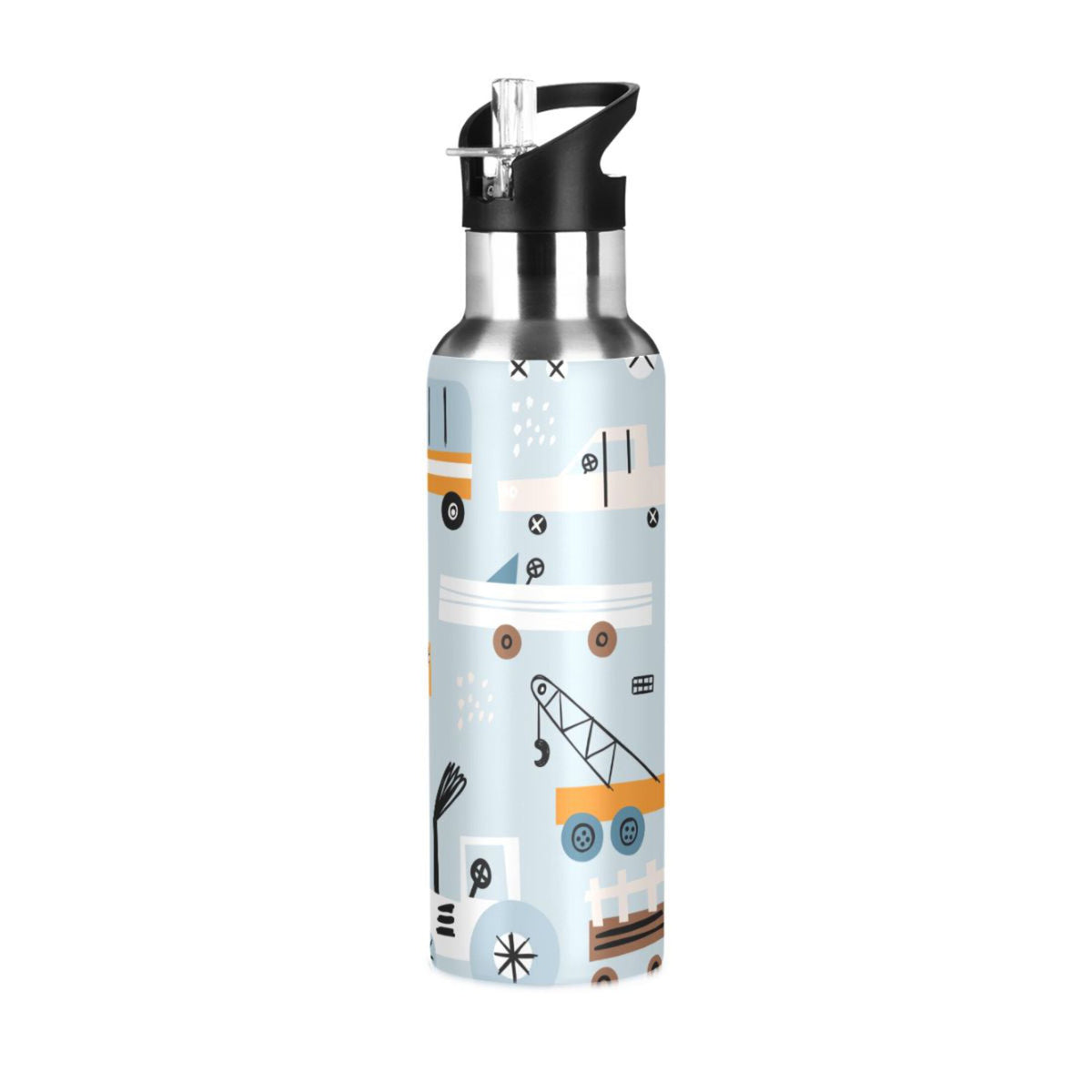 Blue Truck Stainless Steel Water Bottle with Straw Lid 20 OZ N7930