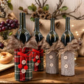 4 Pieces Christmas Wine Bottle Cover Set G452