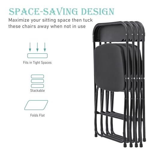 White Plastic Folding Chairs, 10 Pack Stackable Steel Frame Y67875