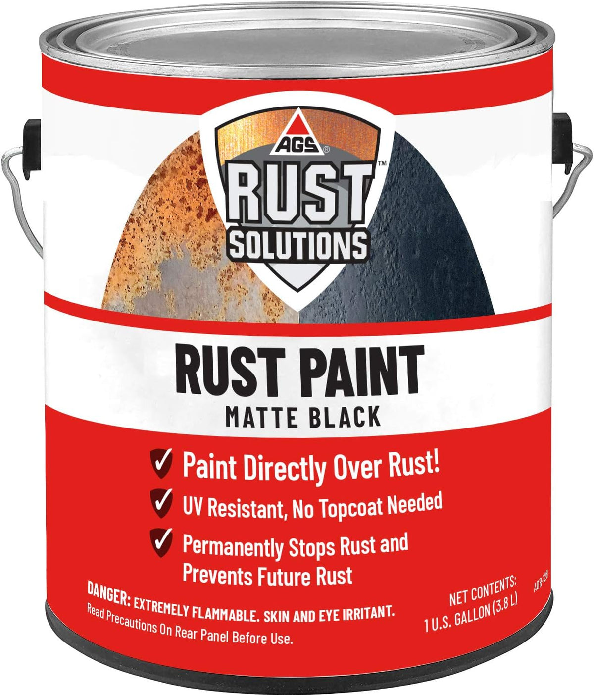 Matte Black Anti-Rust Paint, 1 Gallon O72884