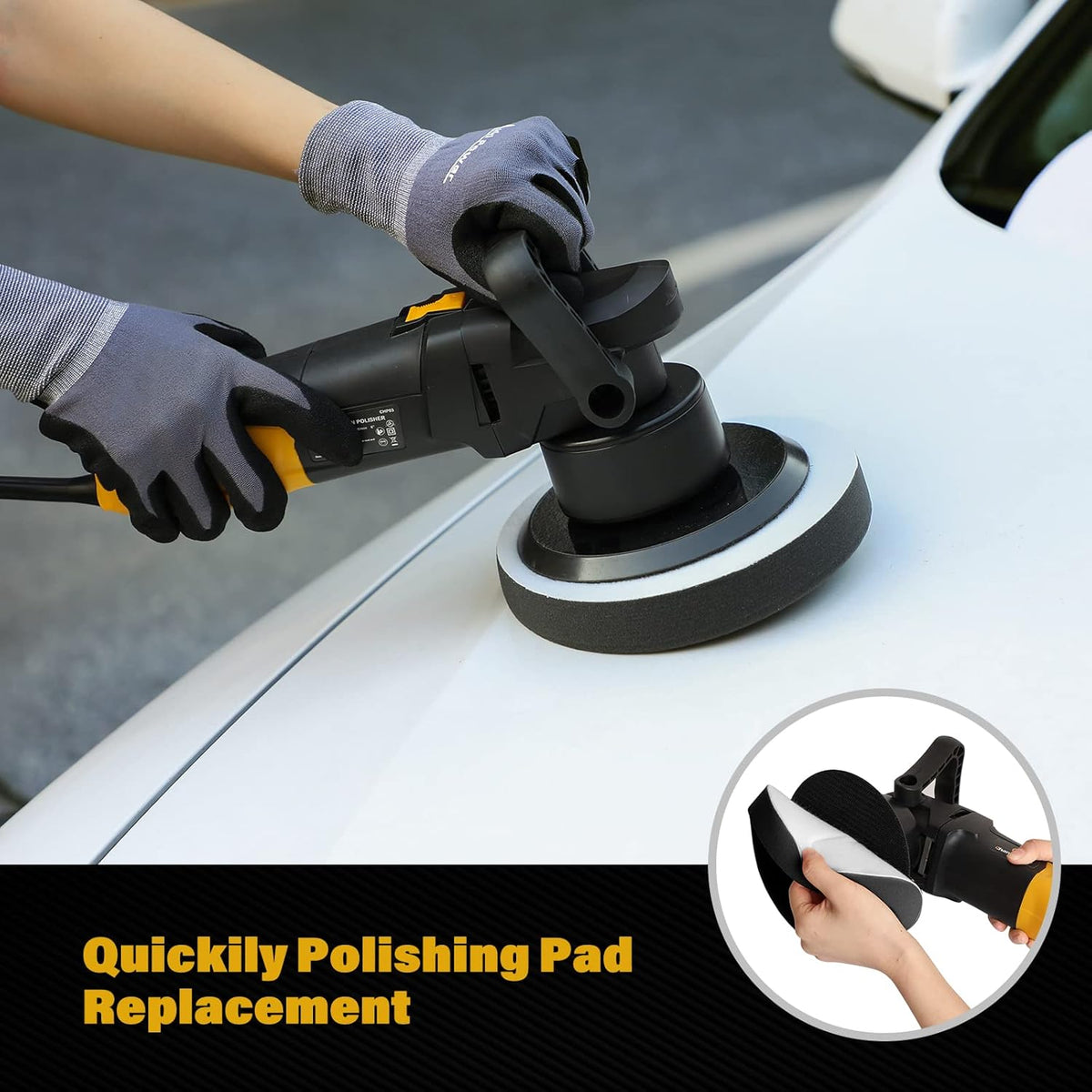 6 Inch Dual Action Polisher with Variable Speeds Y3300
