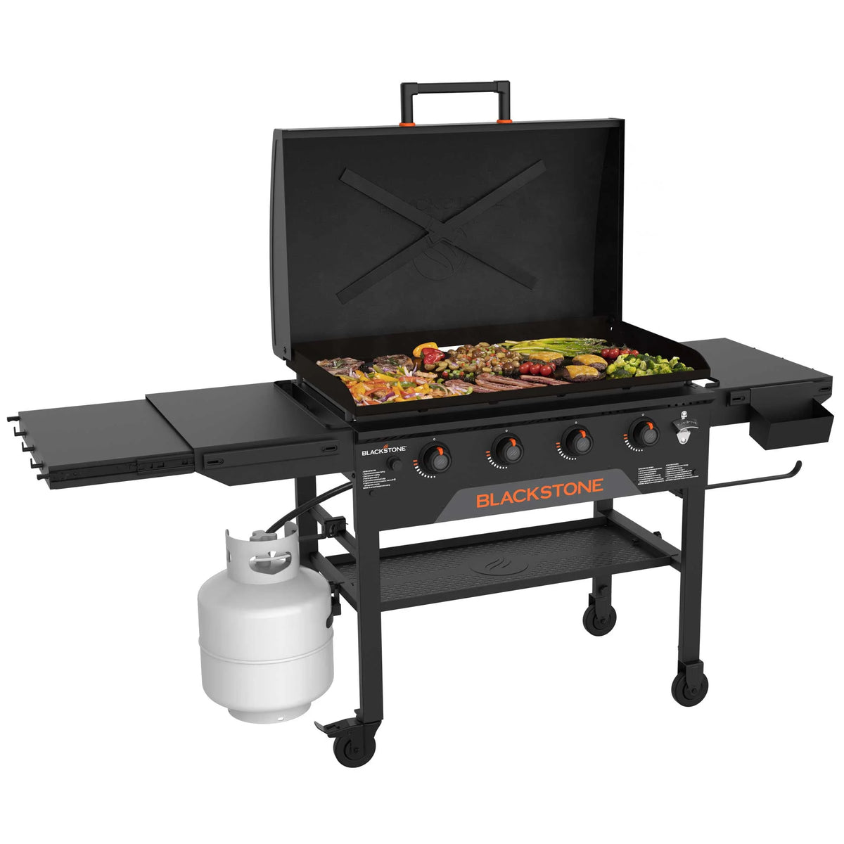 36” Griddle with Hood and Side Shelves C759