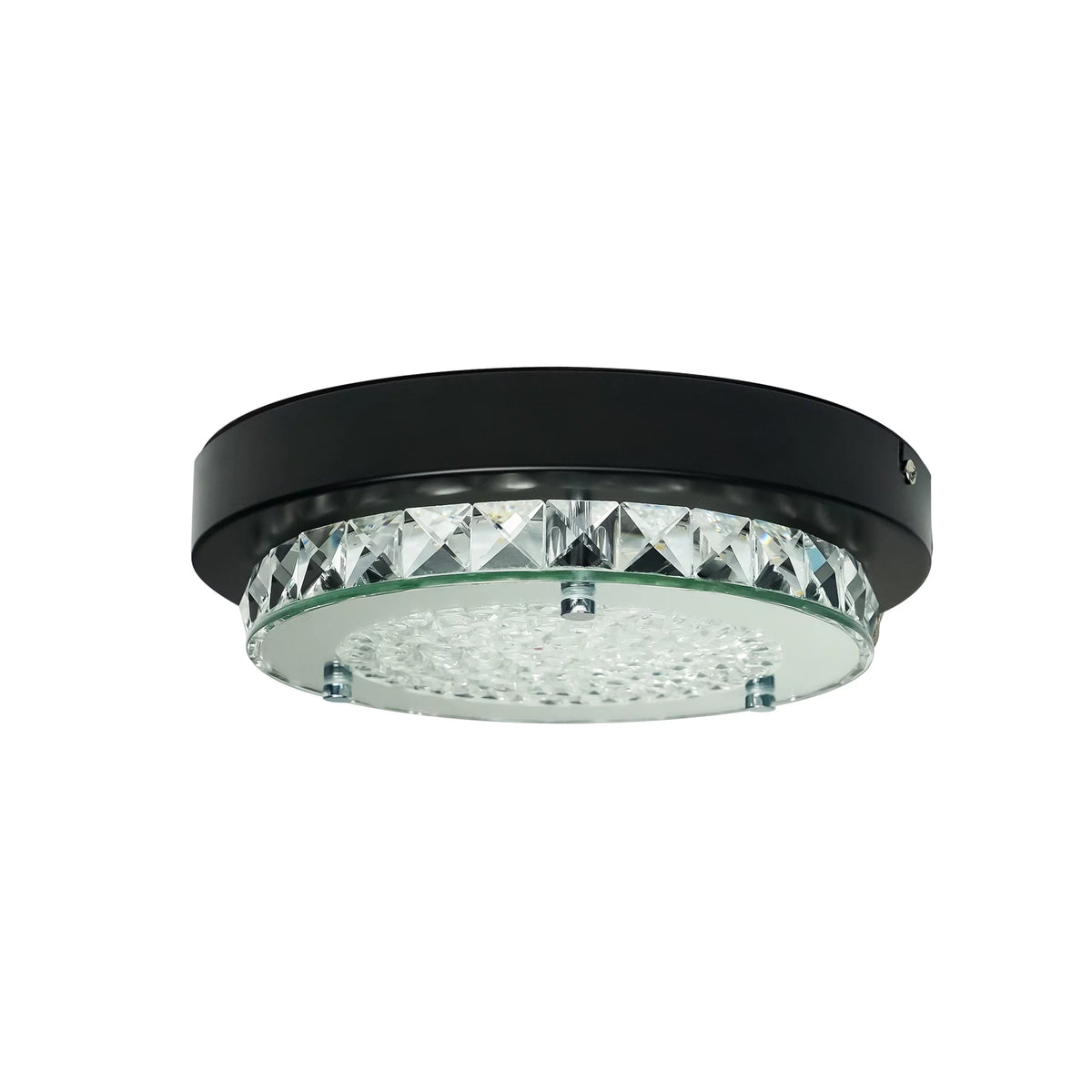 Black Crystal Flush Mount Ceiling Light F321626