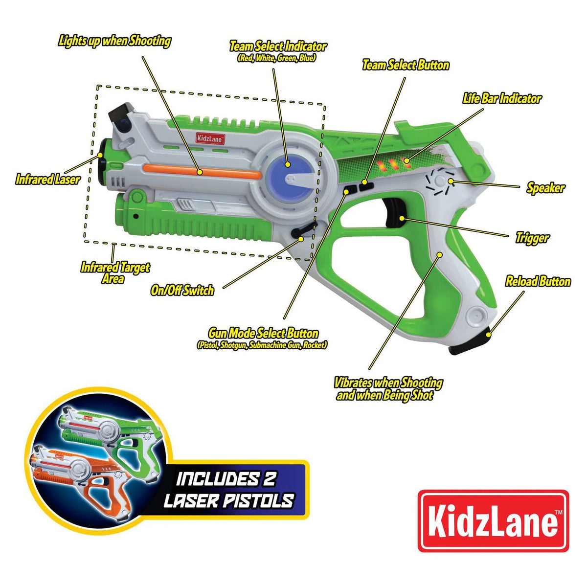 Infrared Laser Tag Game Set of 2 A689797