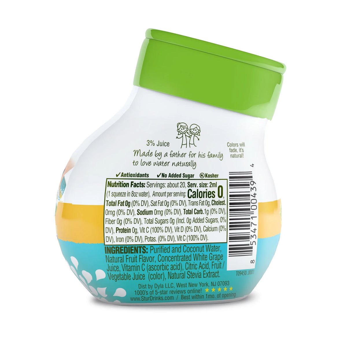 Coconut Pineapple Liquid Water Enhancer Drink Mix 1.62 fl oz (10 Pack) D99264