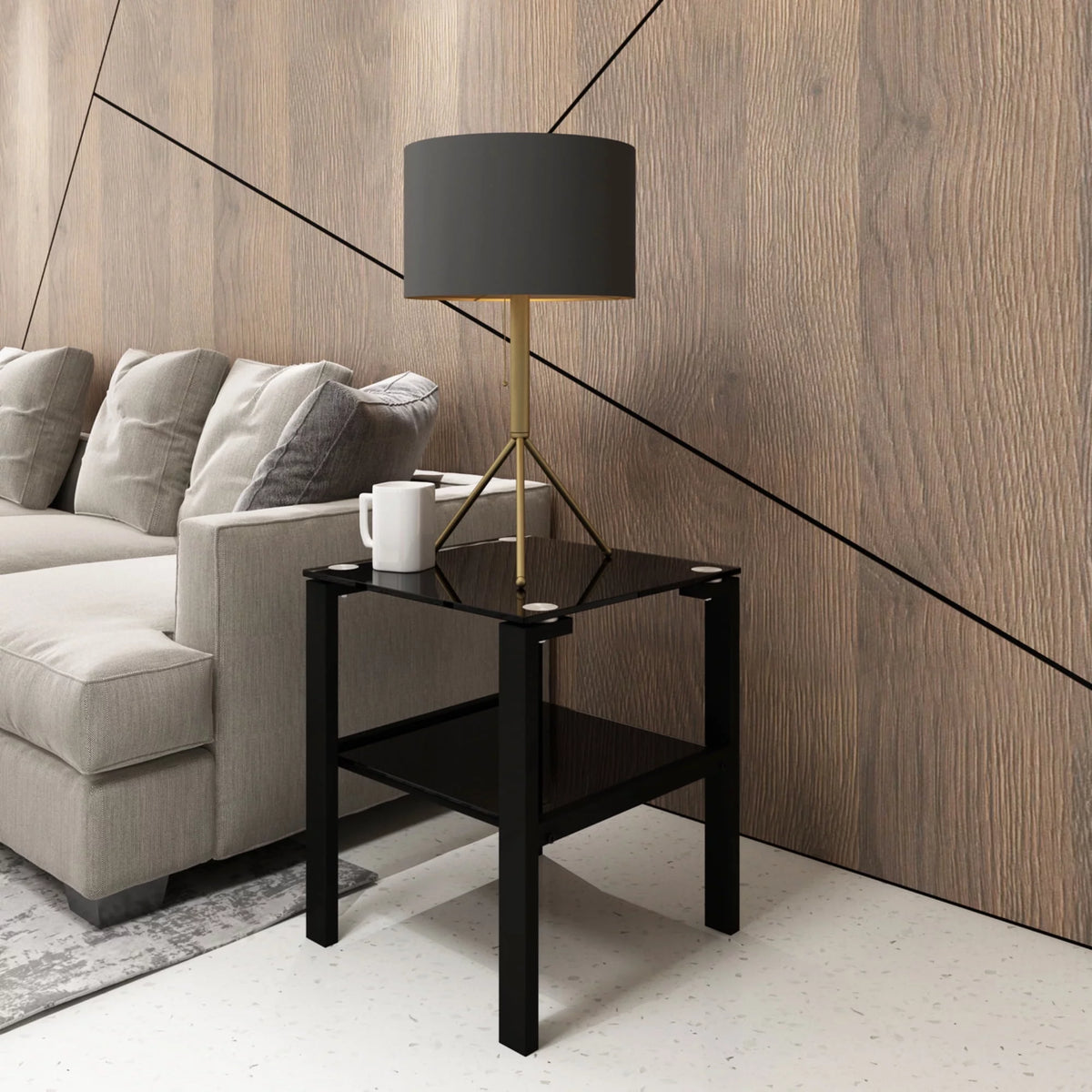 Black Glass Coffee Table W16040
