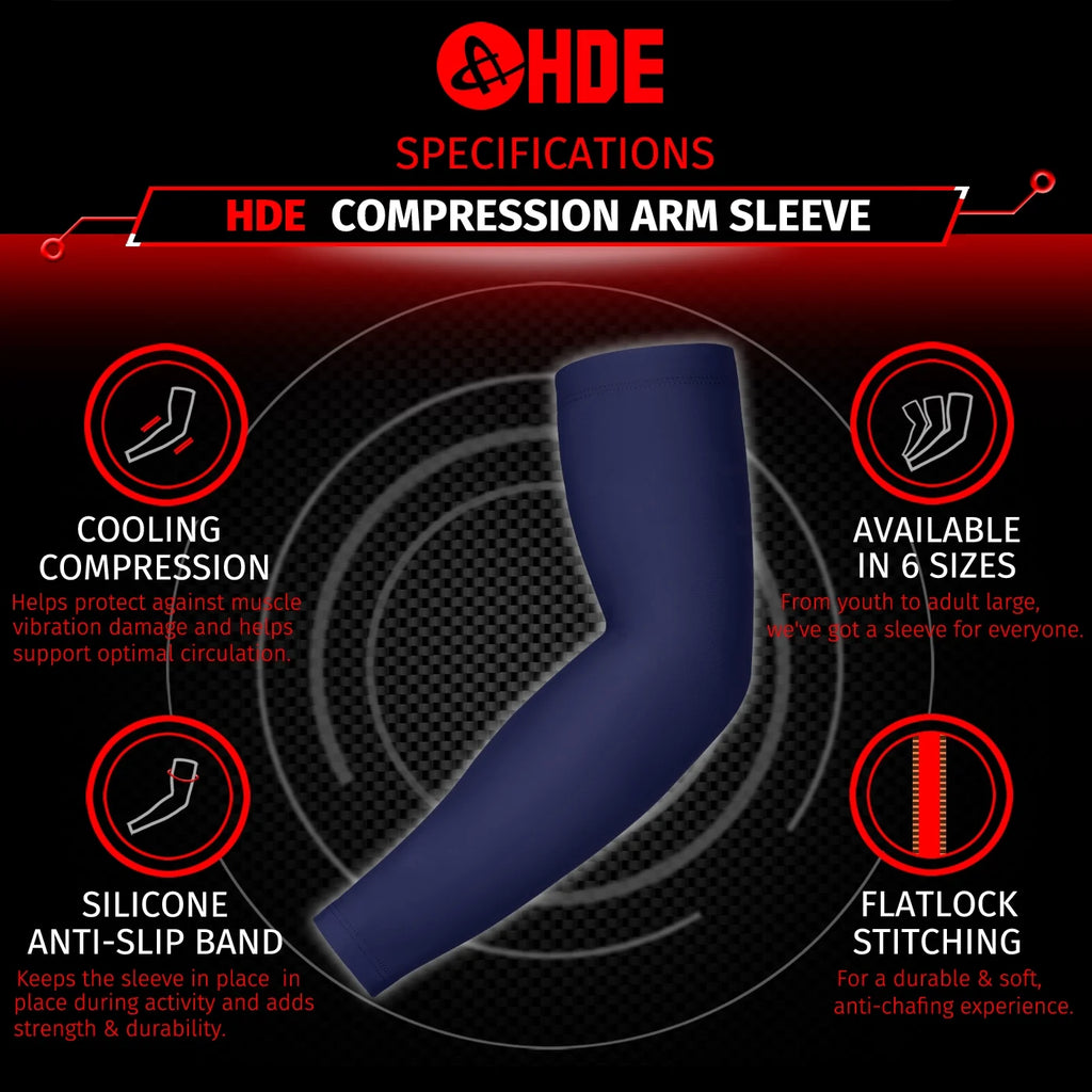 Navy Blue Compression Arm Sleeves C461